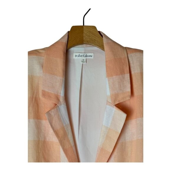 For Love & Lemons Blazer Women Medium Orange‎ Tangerine Cropped Eugenie Coat - Picture 4 of 11